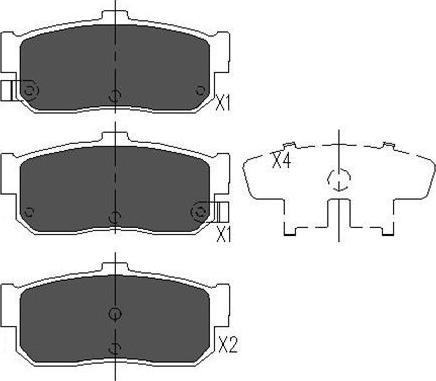 Kavo Parts KBP-6512 - Гальмівні колодки, дискові гальма autozip.com.ua