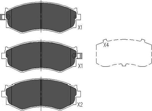 Kavo Parts KBP-6527 - Гальмівні колодки, дискові гальма autozip.com.ua