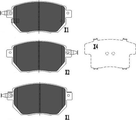 Kavo Parts KBP-6573 - Гальмівні колодки, дискові гальма autozip.com.ua