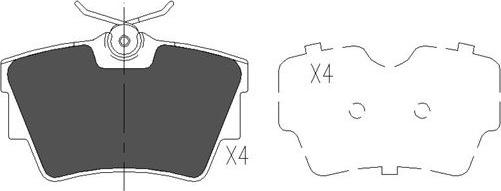 Kavo Parts KBP-6604 - Гальмівні колодки, дискові гальма autozip.com.ua