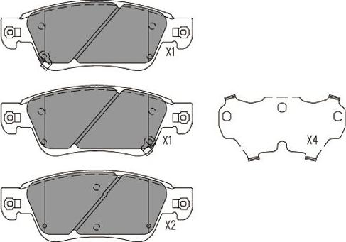 Kavo Parts KBP-6617 - Гальмівні колодки, дискові гальма autozip.com.ua