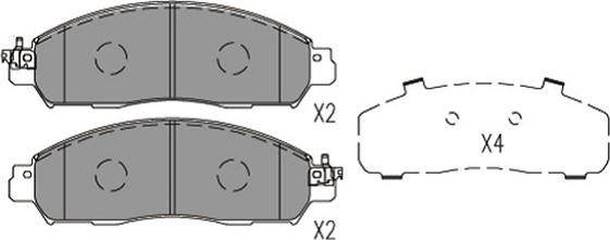 Kavo Parts KBP-6625 - Гальмівні колодки, дискові гальма autozip.com.ua