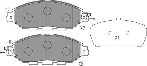 Kavo Parts KBP-6623 - Гальмівні колодки, дискові гальма autozip.com.ua