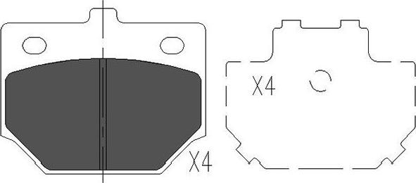 Kavo Parts KBP-1509 - Гальмівні колодки, дискові гальма autozip.com.ua