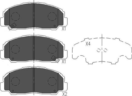 Kavo Parts KBP-1505 - Гальмівні колодки, дискові гальма autozip.com.ua