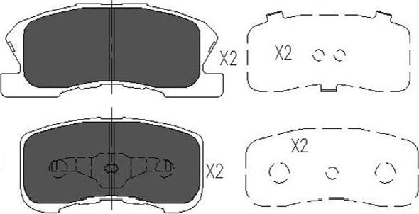 Kavo Parts KBP-1508 - Гальмівні колодки, дискові гальма autozip.com.ua