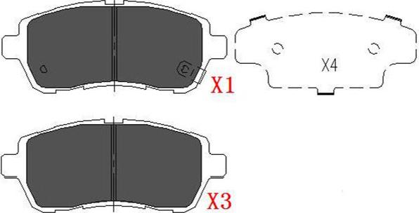 Kavo Parts KBP-1514 - Гальмівні колодки, дискові гальма autozip.com.ua