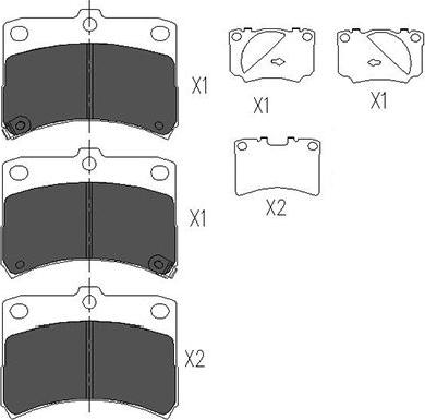 Kavo Parts KBP-1510 - Гальмівні колодки, дискові гальма autozip.com.ua