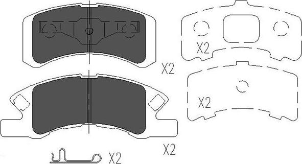 Kavo Parts KBP-1511 - Гальмівні колодки, дискові гальма autozip.com.ua