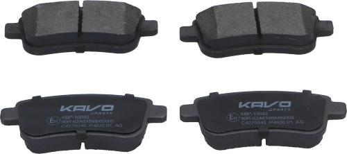 Kavo Parts KBP-10082 - Гальмівні колодки, дискові гальма autozip.com.ua