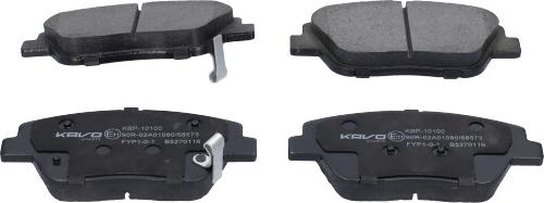 Kavo Parts KBP-10100 - Гальмівні колодки, дискові гальма autozip.com.ua