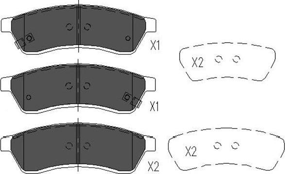 Kavo Parts KBP-1012 - Гальмівні колодки, дискові гальма autozip.com.ua