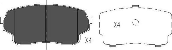 Kavo Parts KBP-8511 - Гальмівні колодки, дискові гальма autozip.com.ua