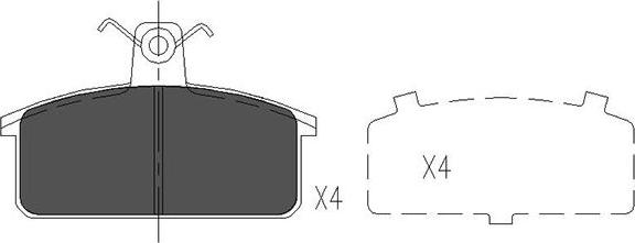 Kavo Parts KBP-8524 - Гальмівні колодки, дискові гальма autozip.com.ua