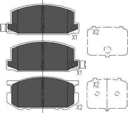 Kavo Parts KBP-8006 - Гальмівні колодки, дискові гальма autozip.com.ua