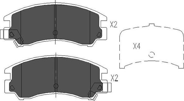 Kavo Parts KBP-8008 - Гальмівні колодки, дискові гальма autozip.com.ua