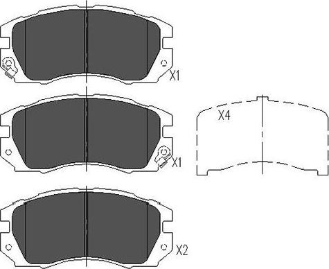 Kavo Parts KBP-8013 - Гальмівні колодки, дискові гальма autozip.com.ua