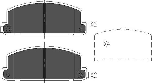 Kavo Parts KBP-3506 - Гальмівні колодки, дискові гальма autozip.com.ua