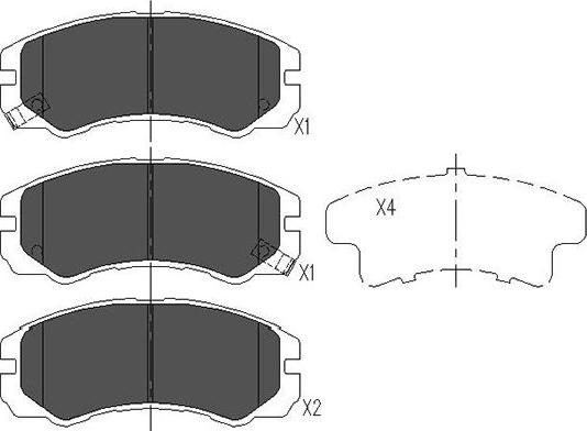 Kavo Parts KBP-3501 - Гальмівні колодки, дискові гальма autozip.com.ua