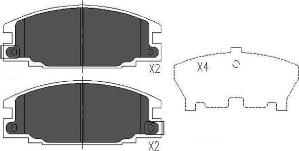 Kavo Parts KBP-3503 - Гальмівні колодки, дискові гальма autozip.com.ua