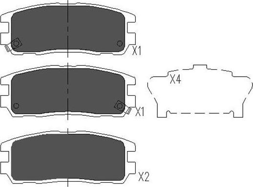 Kavo Parts KBP-3502 - Гальмівні колодки, дискові гальма autozip.com.ua