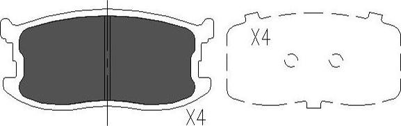 Kavo Parts KBP-3507 - Гальмівні колодки, дискові гальма autozip.com.ua