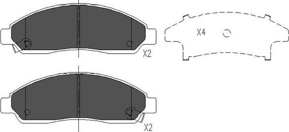 Kavo Parts KBP-3513 - Гальмівні колодки, дискові гальма autozip.com.ua