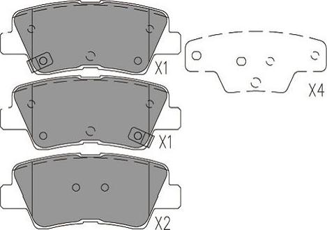 Kavo Parts KBP-3045 - Гальмівні колодки, дискові гальма autozip.com.ua