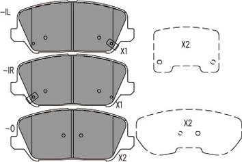 Kavo Parts KBP-3060 - Гальмівні колодки, дискові гальма autozip.com.ua