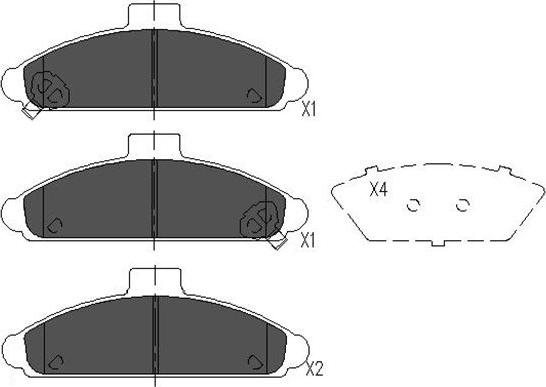 Kavo Parts KBP-3011 - Гальмівні колодки, дискові гальма autozip.com.ua