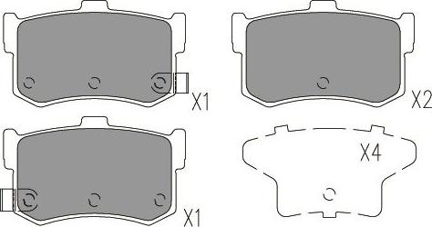 Kavo Parts KBP-3037 - Гальмівні колодки, дискові гальма autozip.com.ua