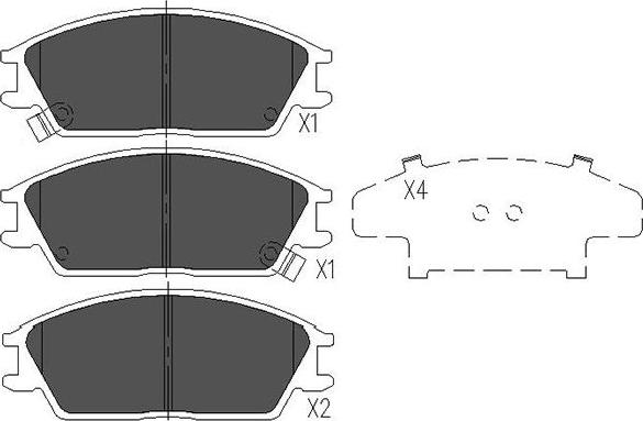 Kavo Parts KBP-3028 - Гальмівні колодки, дискові гальма autozip.com.ua