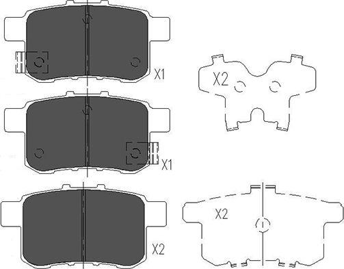 Kavo Parts KBP-2044 - Гальмівні колодки, дискові гальма autozip.com.ua