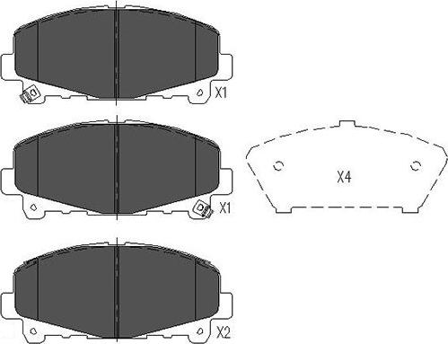 Kavo Parts KBP-2050 - Гальмівні колодки, дискові гальма autozip.com.ua