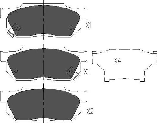 Kavo Parts KBP-2001 - Гальмівні колодки, дискові гальма autozip.com.ua