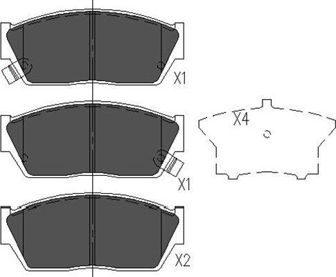 Kavo Parts KBP-2016 - Гальмівні колодки, дискові гальма autozip.com.ua