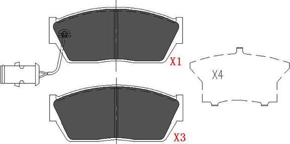 Kavo Parts KBP-2018 - Гальмівні колодки, дискові гальма autozip.com.ua