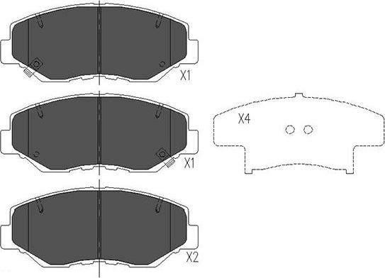 Kavo Parts KBP-2034 - Гальмівні колодки, дискові гальма autozip.com.ua