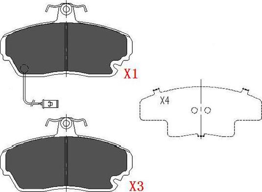 Kavo Parts KBP-2021 - Гальмівні колодки, дискові гальма autozip.com.ua