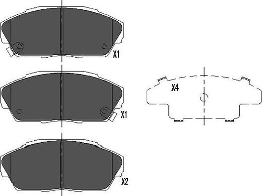 Kavo Parts KBP-2027 - Гальмівні колодки, дискові гальма autozip.com.ua