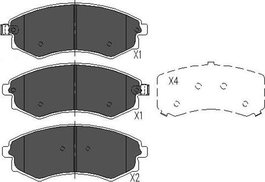 Kavo Parts KBP-7507 - Гальмівні колодки, дискові гальма autozip.com.ua