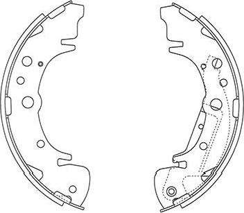 Kavo Parts KBS-4412 - Комплект гальм, барабанний механізм autozip.com.ua