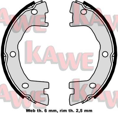 Kawe 09250 - Комплект гальм, ручник, парковка autozip.com.ua
