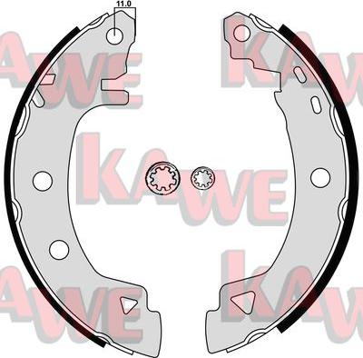Kawe 04920 - Комплект гальм, барабанний механізм autozip.com.ua