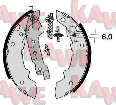 Kawe 04470 - Комплект гальм, барабанний механізм autozip.com.ua