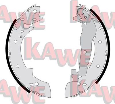 Kawe 04290 - Комплект гальм, барабанний механізм autozip.com.ua