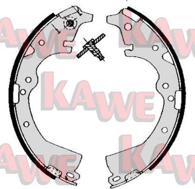 Kawe 05290 - Комплект гальм, барабанний механізм autozip.com.ua