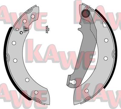 Kawe 05750 - Комплект гальм, барабанний механізм autozip.com.ua