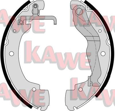 Kawe 06910 - Комплект гальм, барабанний механізм autozip.com.ua