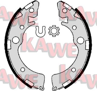 Kawe 06980 - Комплект гальм, барабанний механізм autozip.com.ua
